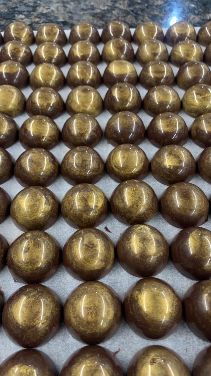 Gold-dusted artisan chocolates