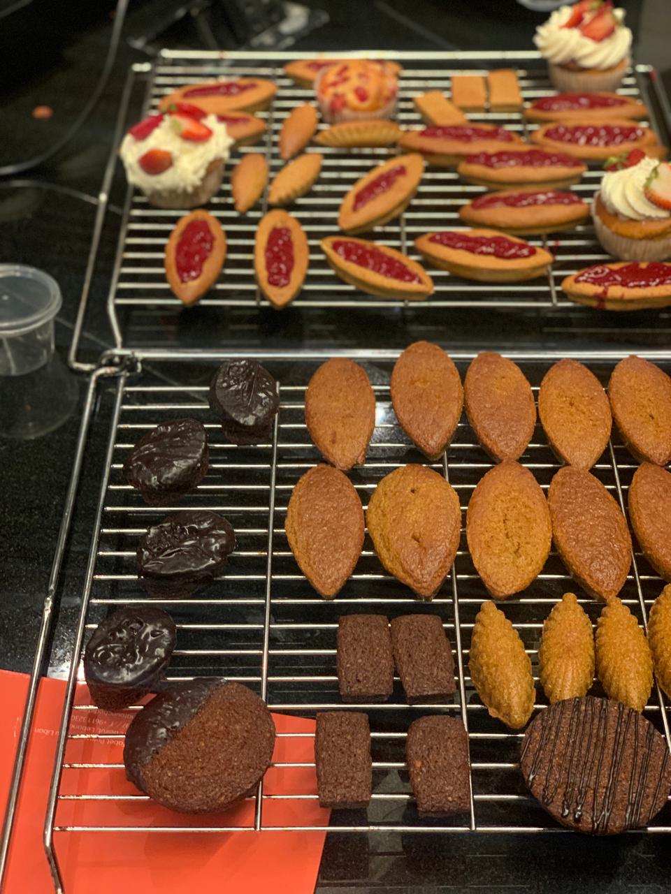 Madeleines and petit fours